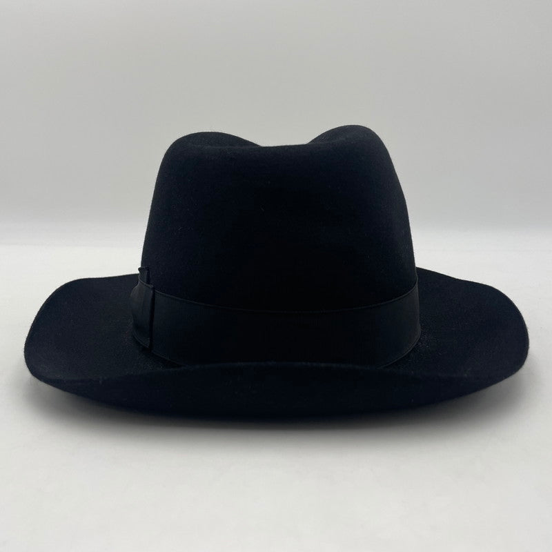 【中古品】【メンズ】 Borsalino ボルサリーノ ALESSANDRIA MEDIUM BRIM WOOL HAT 15122 アレッサンドリア ミディアムブリム ウールハット 帽子 185-260108-yy-13-tei サイズ：57 カラー：ブラック 万代Net店