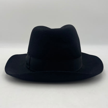 【中古品】【メンズ】 Borsalino ボルサリーノ ALESSANDRIA MEDIUM BRIM WOOL HAT 15122 アレッサンドリア ミディアムブリム ウールハット 帽子 185-260108-yy-13-tei サイズ：57 カラー：ブラック 万代Net店