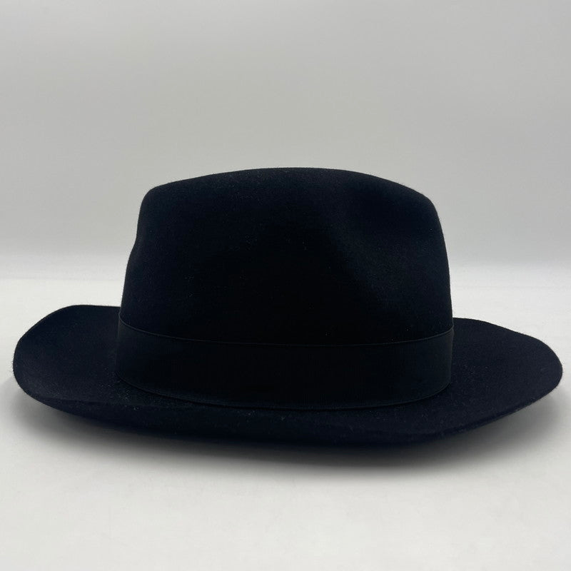 【中古品】【メンズ】 Borsalino ボルサリーノ ALESSANDRIA MEDIUM BRIM WOOL HAT 15122 アレッサンドリア ミディアムブリム ウールハット 帽子 185-260108-yy-13-tei サイズ：57 カラー：ブラック 万代Net店