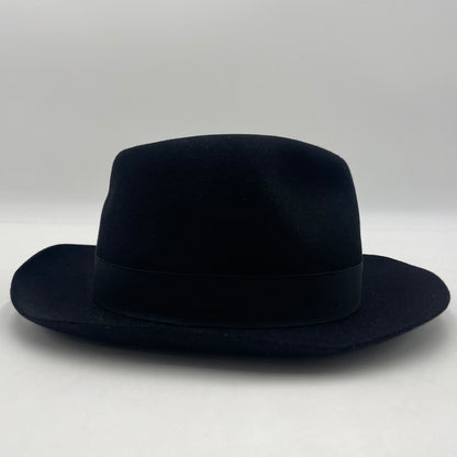 【中古品】【メンズ】 Borsalino ボルサリーノ ALESSANDRIA MEDIUM BRIM WOOL HAT 15122 アレッサンドリア ミディアムブリム ウールハット 帽子 185-260108-yy-13-tei サイズ：57 カラー：ブラック 万代Net店