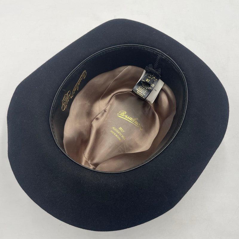 【中古品】【メンズ】 Borsalino ボルサリーノ ALESSANDRIA MEDIUM BRIM WOOL HAT 15122 アレッサンドリア ミディアムブリム ウールハット 帽子 185-260108-yy-13-tei サイズ：57 カラー：ブラック 万代Net店
