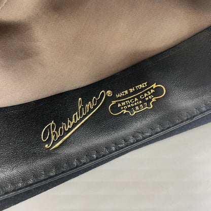 【中古品】【メンズ】 Borsalino ボルサリーノ ALESSANDRIA MEDIUM BRIM WOOL HAT 15122 アレッサンドリア ミディアムブリム ウールハット 帽子 185-260108-yy-13-tei サイズ：57 カラー：ブラック 万代Net店