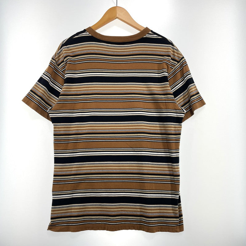 【中古品】【メンズ】 Carhartt WIP カーハート ワークインプログレス SS LAFFERTY T-SHIRT I031603 ショートスリーブ ラファティ Tシャツ 半袖 トップス ボーダー 145-260828-yo-12-teih サイズ：S カラー：ブラウン系 万代Net店