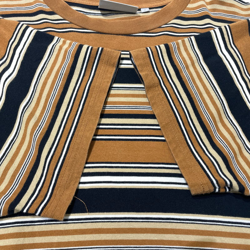【中古品】【メンズ】 Carhartt WIP カーハート ワークインプログレス SS LAFFERTY T-SHIRT I031603 ショートスリーブ ラファティ Tシャツ 半袖 トップス ボーダー 145-260828-yo-12-teih サイズ：S カラー：ブラウン系 万代Net店