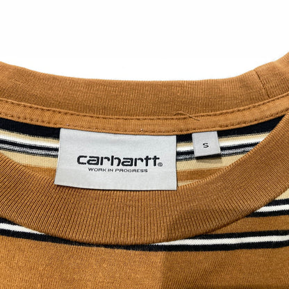 【中古品】【メンズ】 Carhartt WIP カーハート ワークインプログレス SS LAFFERTY T-SHIRT I031603 ショートスリーブ ラファティ Tシャツ 半袖 トップス ボーダー 145-260828-yo-12-teih サイズ：S カラー：ブラウン系 万代Net店
