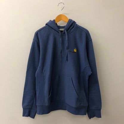 【中古品】【メンズ】 Carhartt WIP カーハート ワークインプログレス HOODED AMERICAN SCRIPT SWEAT I028279 フーデッド アメリカン スクリプト スウェット 長袖 トップス プルオーバー パーカー 145-250918-yo-11-tei サイズ：S カラー：ブルー 万代Net店