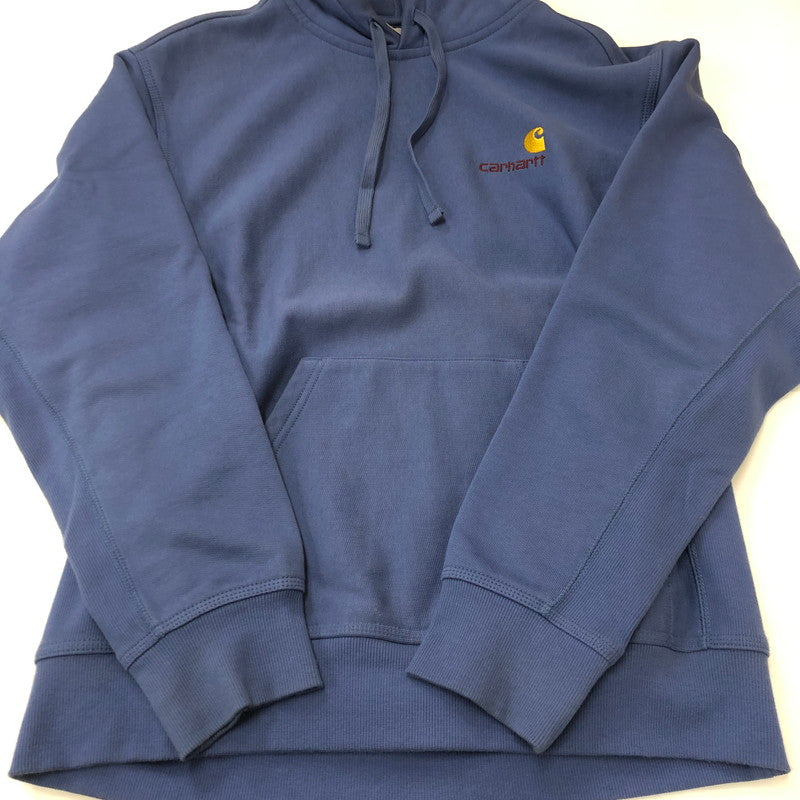 【中古品】【メンズ】 Carhartt WIP カーハート ワークインプログレス HOODED AMERICAN SCRIPT SWEAT I028279 フーデッド アメリカン スクリプト スウェット 長袖 トップス プルオーバー パーカー 145-250918-yo-11-tei サイズ：S カラー：ブルー 万代Net店