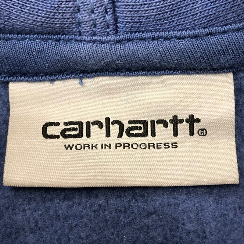 【中古品】【メンズ】 Carhartt WIP カーハート ワークインプログレス HOODED AMERICAN SCRIPT SWEAT I028279 フーデッド アメリカン スクリプト スウェット 長袖 トップス プルオーバー パーカー 145-250918-yo-11-tei サイズ：S カラー：ブルー 万代Net店