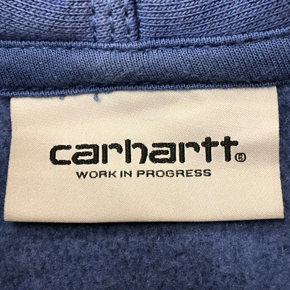 【中古品】【メンズ】 Carhartt WIP カーハート ワークインプログレス HOODED AMERICAN SCRIPT SWEAT I028279 フーデッド アメリカン スクリプト スウェット 長袖 トップス プルオーバー パーカー 145-250918-yo-11-tei サイズ：S カラー：ブルー 万代Net店