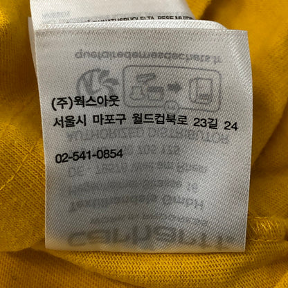 【中古品】【メンズ】 Carhartt WIP カーハート ワークインプログレス L/S 89 RINGER T-SHIRT I034714 ロングスリーブ 89 リンガー Tシャツ 長袖 トップス 145-250918-yo-13-tei サイズ：S カラー：イエロー 万代Net店