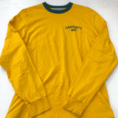 【中古品】【メンズ】 Carhartt WIP カーハート ワークインプログレス L/S 89 RINGER T-SHIRT I034714 ロングスリーブ 89 リンガー Tシャツ 長袖 トップス 145-250918-yo-13-tei サイズ：S カラー：イエロー 万代Net店