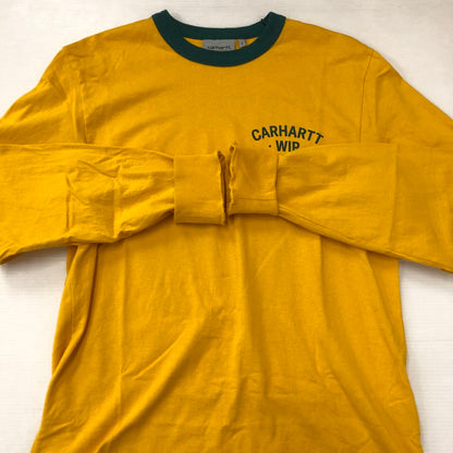 【中古品】【メンズ】 Carhartt WIP カーハート ワークインプログレス L/S 89 RINGER T-SHIRT I034714 ロングスリーブ 89 リンガー Tシャツ 長袖 トップス 145-250918-yo-13-tei サイズ：S カラー：イエロー 万代Net店
