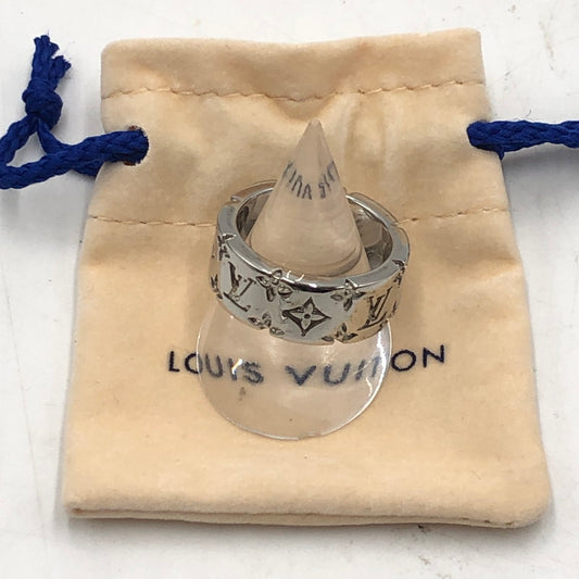 【中古品】【メンズ】 LOUIS VUITTON ルイ・ヴィトン LV モノグラム リング パラジウム M1507M アクセサリー 指輪 179-251103-yy-20-tei カラー：シルバー 18.5号 万代Net店