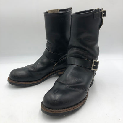 【中古品】【メンズ/レディース】 RED WING レッドウィング ENGINEER BOOTS PT91 エンジニア ブーツ 靴 USA製 164-251019-ks-09-tei サイズ：9D カラー：ブラック 万代Net店