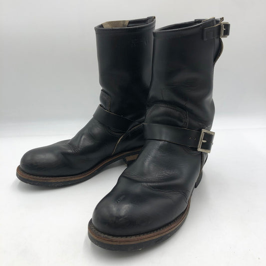 【中古品】【メンズ/レディース】 RED WING レッドウィング ENGINEER BOOTS PT91 エンジニア ブーツ 靴 USA製 164-251019-ks-09-tei サイズ：9D カラー：ブラック 万代Net店
