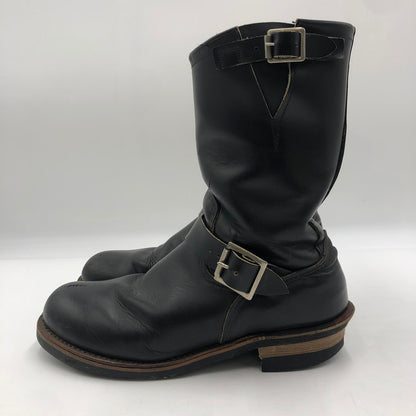 【中古品】【メンズ/レディース】 RED WING レッドウィング ENGINEER BOOTS PT91 エンジニア ブーツ 靴 USA製 164-251019-ks-09-tei サイズ：9D カラー：ブラック 万代Net店