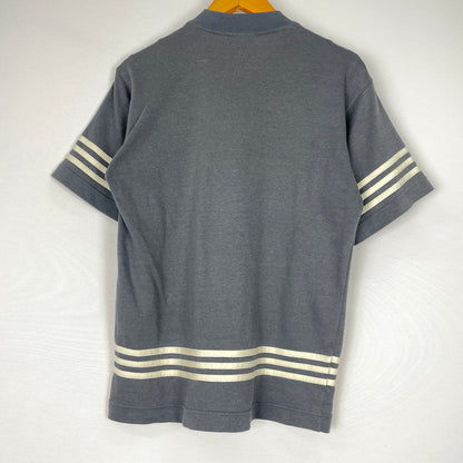 【中古品】【メンズ】 adidas アディダス 90’s HENLEY NECK S/S T-SHIRT 90年代 ヘンリーネック ショートスリーブ Tシャツ トップス 半袖 万国タグ 148-251110-ts-20-tei サイズ：不明 カラー：グレー 万代Net店