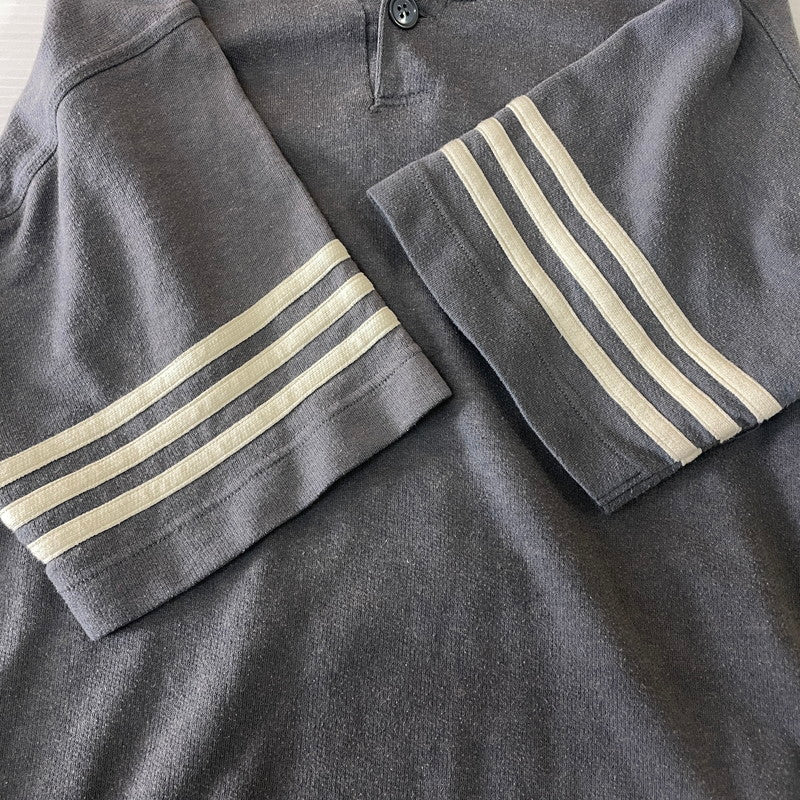 【中古品】【メンズ】 adidas アディダス 90’s HENLEY NECK S/S T-SHIRT 90年代 ヘンリーネック ショートスリーブ Tシャツ トップス 半袖 万国タグ 148-251110-ts-20-tei サイズ：不明 カラー：グレー 万代Net店
