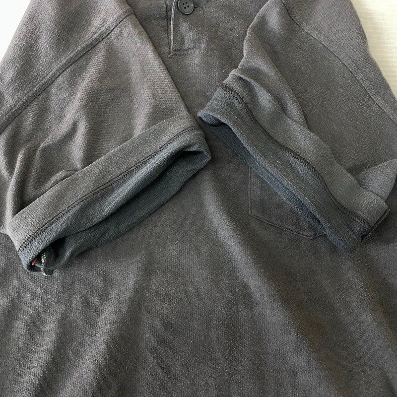 【中古品】【メンズ】 adidas アディダス 90’s HENLEY NECK S/S T-SHIRT 90年代 ヘンリーネック ショートスリーブ Tシャツ トップス 半袖 万国タグ 148-251110-ts-20-tei サイズ：不明 カラー：グレー 万代Net店