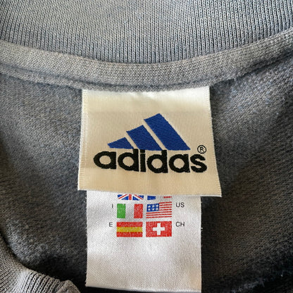 【中古品】【メンズ】 adidas アディダス 90’s HENLEY NECK S/S T-SHIRT 90年代 ヘンリーネック ショートスリーブ Tシャツ トップス 半袖 万国タグ 148-251110-ts-20-tei サイズ：不明 カラー：グレー 万代Net店