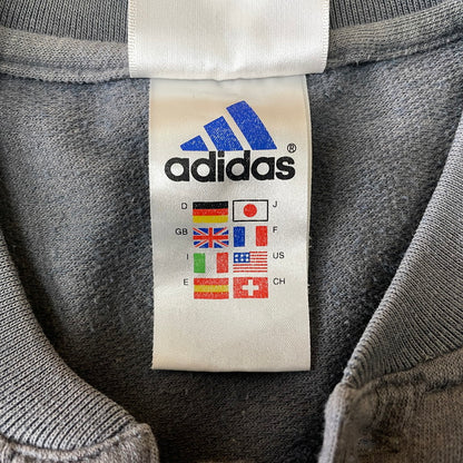 【中古品】【メンズ】 adidas アディダス 90’s HENLEY NECK S/S T-SHIRT 90年代 ヘンリーネック ショートスリーブ Tシャツ トップス 半袖 万国タグ 148-251110-ts-20-tei サイズ：不明 カラー：グレー 万代Net店