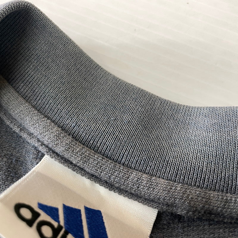 【中古品】【メンズ】 adidas アディダス 90’s HENLEY NECK S/S T-SHIRT 90年代 ヘンリーネック ショートスリーブ Tシャツ トップス 半袖 万国タグ 148-251110-ts-20-tei サイズ：不明 カラー：グレー 万代Net店