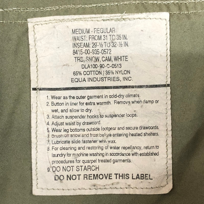 【中古品】【メンズ】 US ARMY アメリカ軍 SNOW CAMO PANTS 8415-00-935-0572 スノー カモ パンツ ボトムス 156-251124-yy-20-tei サイズ：M-R カラー：カーキ 万代Net店