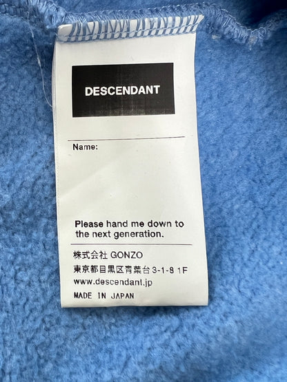 【中古品】【メンズ】 DESCENDANT ディセンダント PRINT LOGO HOODEI プリント ロゴ プルオーバーパーカー 142-260921-AS-3-hon サイズ：1 カラー：ブルー 万代Net店