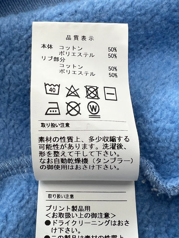【中古品】【メンズ】 DESCENDANT ディセンダント PRINT LOGO HOODEI プリント ロゴ プルオーバーパーカー 142-260921-AS-3-hon サイズ：1 カラー：ブルー 万代Net店