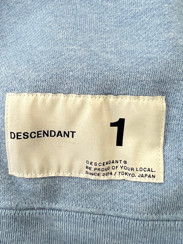 【中古品】【メンズ】 DESCENDANT ディセンダント PRINT LOGO HOODEI プリント ロゴ プルオーバーパーカー 142-260921-AS-3-hon サイズ：1 カラー：ブルー 万代Net店