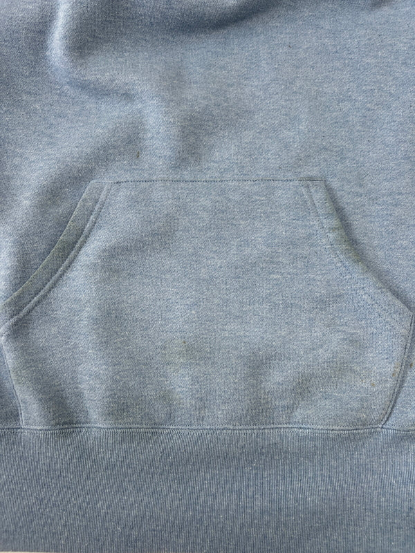【中古品】【メンズ】 DESCENDANT ディセンダント PRINT LOGO HOODEI プリント ロゴ プルオーバーパーカー 142-260921-AS-3-hon サイズ：1 カラー：ブルー 万代Net店