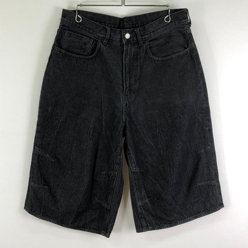 【中古品】【メンズ】 BEAMS ビームス 5POCKET SHORT WIDE DENIM PANTS 38-21-0040-791 5ポケット ショート ワイド デニムパンツ ボトムス ハーフパンツ 158-251125-yo-26-tei サイズ：M カラー：ブラック 万代Net店