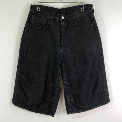 【中古品】【メンズ】 BEAMS ビームス 5POCKET SHORT WIDE DENIM PANTS 38-21-0040-791 5ポケット ショート ワイド デニムパンツ ボトムス ハーフパンツ 158-251125-yo-26-tei サイズ：M カラー：ブラック 万代Net店