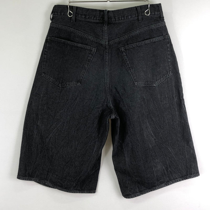 【中古品】【メンズ】 BEAMS ビームス 5POCKET SHORT WIDE DENIM PANTS 38-21-0040-791 5ポケット ショート ワイド デニムパンツ ボトムス ハーフパンツ 158-251125-yo-26-tei サイズ：M カラー：ブラック 万代Net店