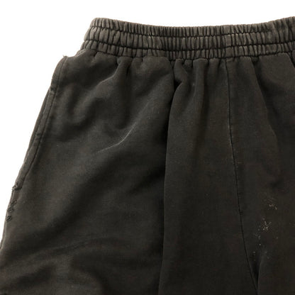 【現状渡し品】【メンズ】 BALENCIAGA バレンシアガ 24SS BURNING UNITY SWEAT SHORTS 676137 バーニング ユニティ スウェットショーツ ボトムス ハーフパンツ ショートパンツ 152-250922-KS-23-tei サイズ：XS カラー：ブラック 万代Net店