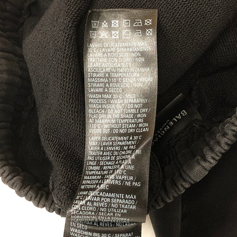 【現状渡し品】【メンズ】 BALENCIAGA バレンシアガ 24SS BURNING UNITY SWEAT SHORTS 676137 バーニング ユニティ スウェットショーツ ボトムス ハーフパンツ ショートパンツ 152-250922-KS-23-tei サイズ：XS カラー：ブラック 万代Net店