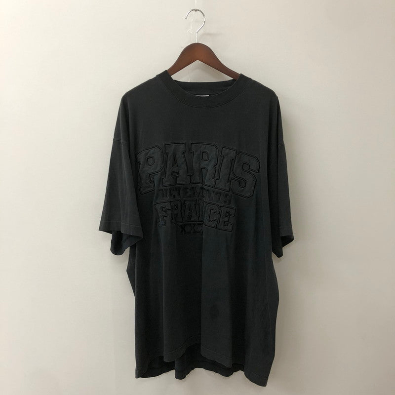 【中古品】【メンズ】 VETEMENTS ヴェトモン PARIS XXXL S/S T-SHIRT パリ ショートスリーブ Tシャツ トップス 半袖 141-250920-ts-10-tei サイズ：XS カラー：ブラック 万代Net店