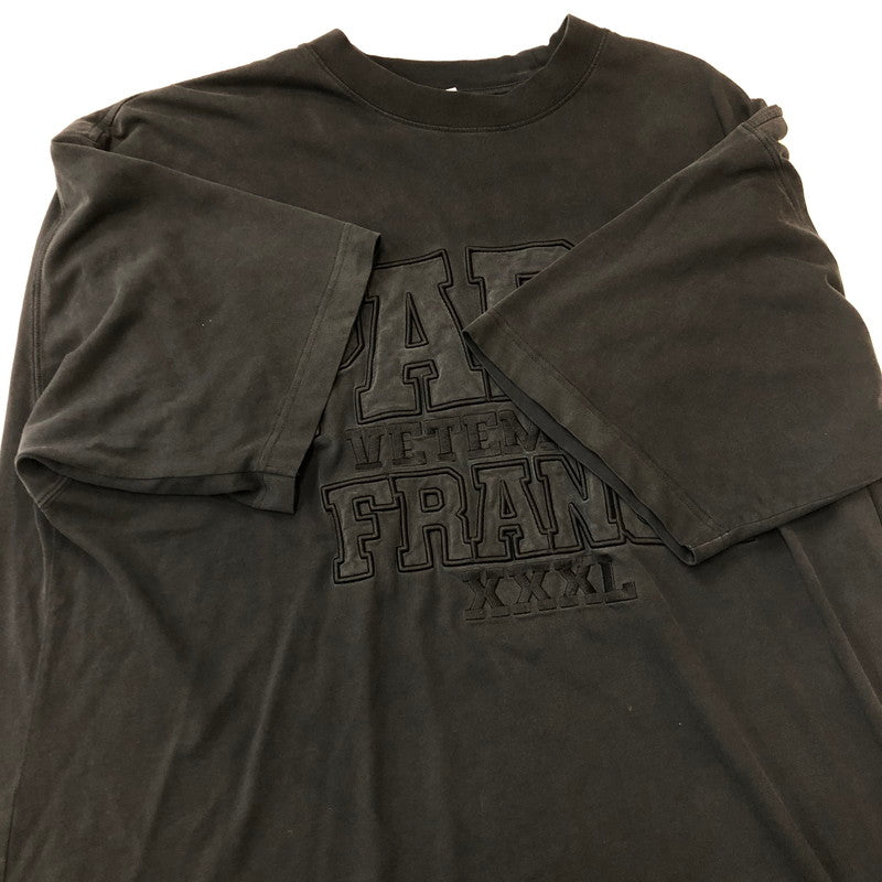 【中古品】【メンズ】 VETEMENTS ヴェトモン PARIS XXXL S/S T-SHIRT パリ ショートスリーブ Tシャツ トップス 半袖 141-250920-ts-10-tei サイズ：XS カラー：ブラック 万代Net店