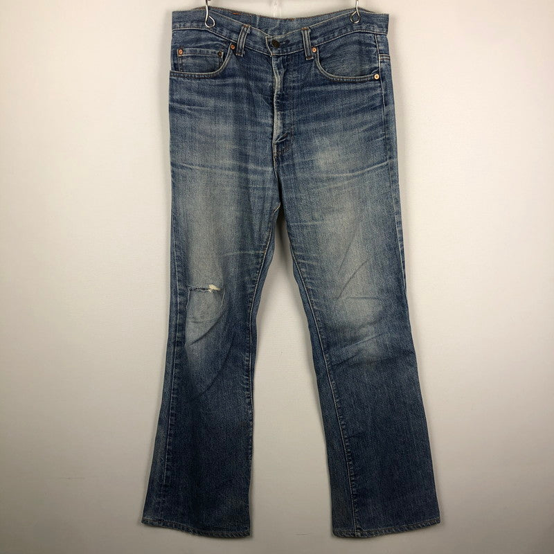 【現状渡し品】【メンズ】 Levi's リーバイス 70's 517 TALON DENIM PANTS 517-0217 VINTAGE 70年代 517 タロン デニムパンツ ボトムス ブーツカット ジーンズ ボタン裏 刻印8 ヴィンテージ 156-251005-ts-18-tei サイズ：34 カラー：インディゴ 万代Net店