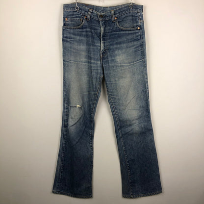 【現状渡し品】【メンズ】 Levi's リーバイス 70's 517 TALON DENIM PANTS 517-0217 VINTAGE 70年代 517 タロン デニムパンツ ボトムス ブーツカット ジーンズ ボタン裏 刻印8 ヴィンテージ 156-251005-ts-18-tei サイズ：34 カラー：インディゴ 万代Net店