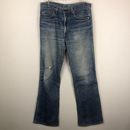 【現状渡し品】【メンズ】 Levi's リーバイス 70's 517 TALON DENIM PANTS 517-0217 VINTAGE 70年代 517 タロン デニムパンツ ボトムス ブーツカット ジーンズ ボタン裏 刻印8 ヴィンテージ 156-251005-ts-18-tei サイズ：34 カラー：インディゴ 万代Net店