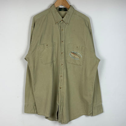 【中古品】【メンズ】 ORVIS オービス 90’s L/S SHIRT 90年代 ロングスリーブ シャツ 長袖 トップス 144-260715-sa-02-tei サイズ：L カラー：カーキ系 万代Net店