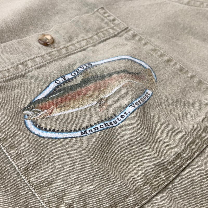 【中古品】【メンズ】 ORVIS オービス 90’s L/S SHIRT 90年代 ロングスリーブ シャツ 長袖 トップス 144-260715-sa-02-tei サイズ：L カラー：カーキ系 万代Net店