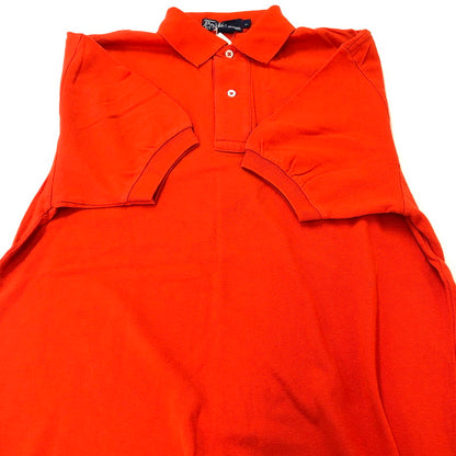 【中古品】【メンズ】 POLO RALPH LAUREN ポロ・ラルフローレン 90's L/S 2B POLO SHIRT 90年代 ロングスリーブ 2ボタン ポロシャツ 半袖 トップス 147-250929-KS-21-tei サイズ：M カラー：オレンジ 万代Net店
