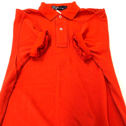 【中古品】【メンズ】 POLO RALPH LAUREN ポロ・ラルフローレン 90's L/S 2B POLO SHIRT 90年代 ロングスリーブ 2ボタン ポロシャツ 半袖 トップス 147-250929-KS-21-tei サイズ：M カラー：オレンジ 万代Net店