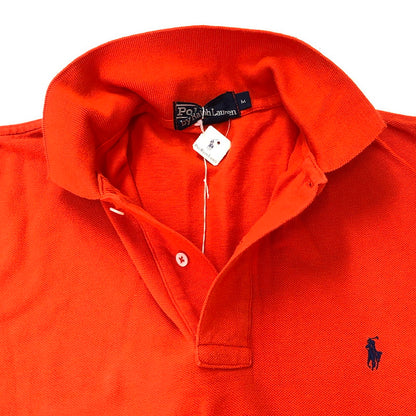 【中古品】【メンズ】 POLO RALPH LAUREN ポロ・ラルフローレン 90's L/S 2B POLO SHIRT 90年代 ロングスリーブ 2ボタン ポロシャツ 半袖 トップス 147-250929-KS-21-tei サイズ：M カラー：オレンジ 万代Net店