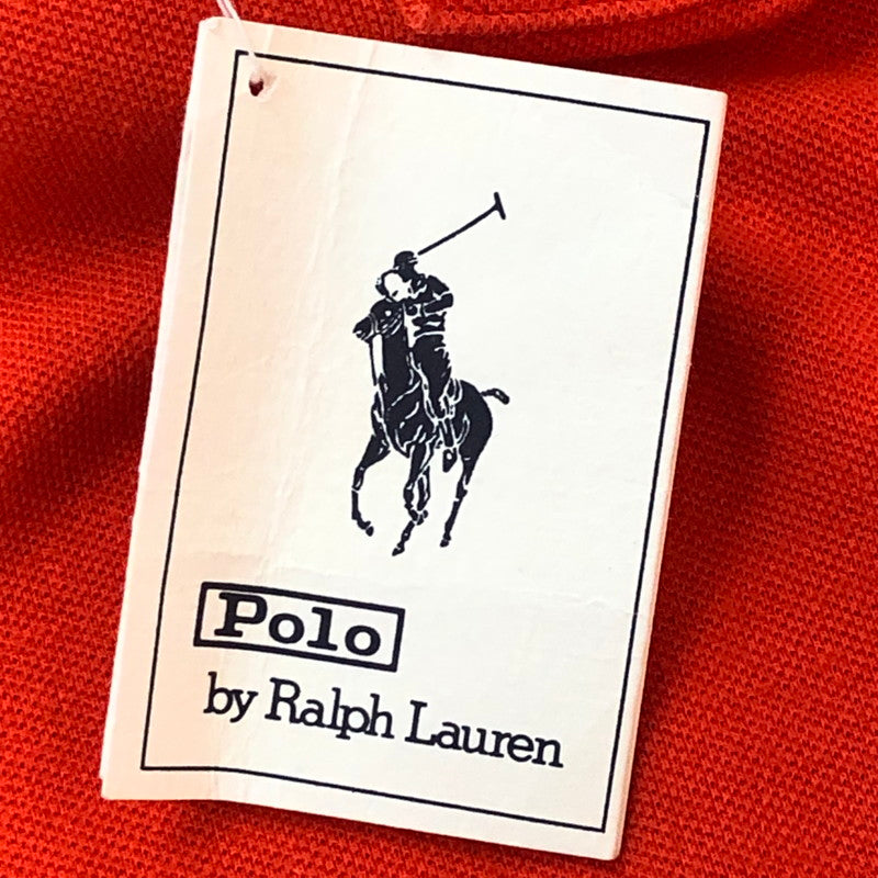 【中古品】【メンズ】 POLO RALPH LAUREN ポロ・ラルフローレン 90's L/S 2B POLO SHIRT 90年代 ロングスリーブ 2ボタン ポロシャツ 半袖 トップス 147-250929-KS-21-tei サイズ：M カラー：オレンジ 万代Net店