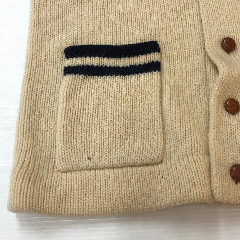 【現状渡し品】【メンズ】 POLO RALPH LAUREN ポロ・ラルフローレン SHAWL COLLAR WOOL KNIT ショールカラー ウールニット トップス セーター 147-251005-ts-13-fuz サイズ：M カラー：ホワイト 万代Net店