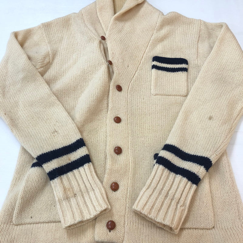 【現状渡し品】【メンズ】 POLO RALPH LAUREN ポロ・ラルフローレン SHAWL COLLAR WOOL KNIT ショールカラー ウールニット トップス セーター 147-251005-ts-13-fuz サイズ：M カラー：ホワイト 万代Net店
