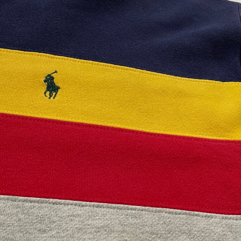 【中古品】【メンズ】 POLO RALPH LAUREN ポロ ラルフローレン 90’s BORDER SWEAT 90年代 ボーダー スウェット 長袖 トップス トレーナー 147-260720-sa-13-tei サイズ：XL カラー：マルチ 万代Net店